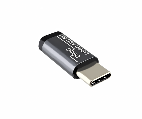 DINIC Adapter, USB C Stecker auf Micro Buchse, 3 Stück Alu, space grey